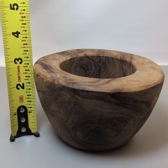 Vtg Wooden Mortar Pestle Herb Spice Grinder Kitchen Tool Rustic Decor - Picture 5 of 7